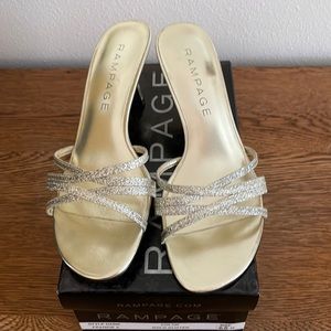 Rampage Frankie 9 Gold Glitter  Heels